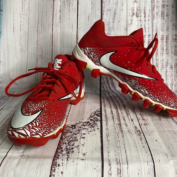 Nike Red Fast Flex Men Cleats Sz 8 - Picture 4 of 8